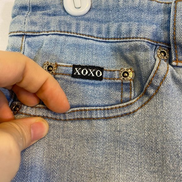 XOXO Light Wash Boho Boot Cut Jeans - Picture 3 of 12